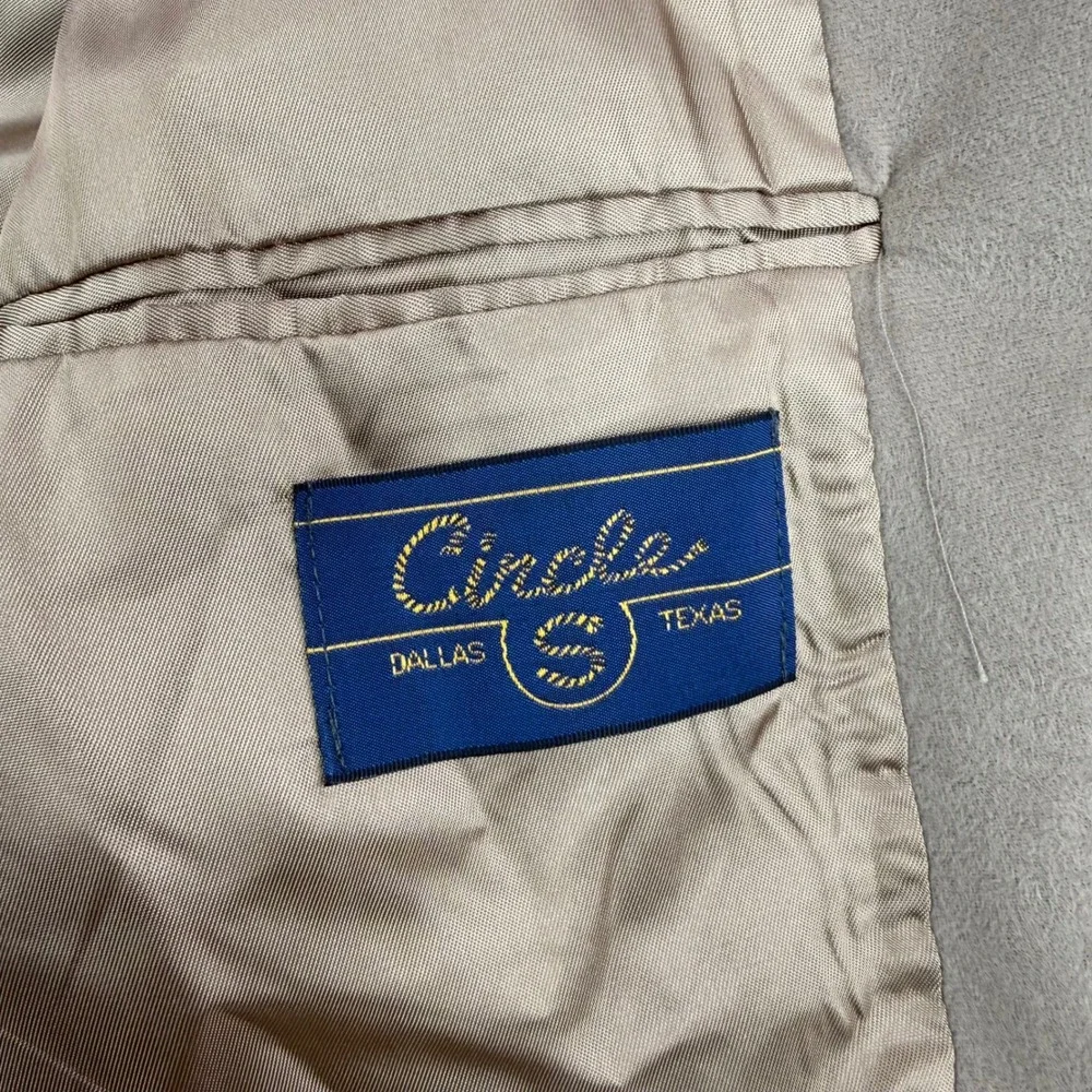 Circle S Blazer Mens 44R Tan Faux Suede Yoke Sport Coat Western Cowboy Ranch USA